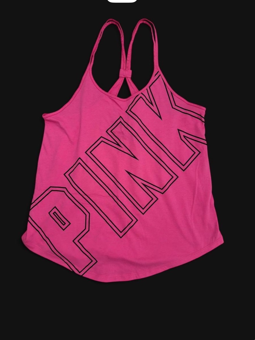 PINK Victoria's Secret Bubblegum Pink Strappy Logo Tank